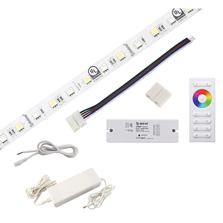 Color Chaning Tape Light, 24V, 20 Ft. Spl W Plug In Adapter, Control